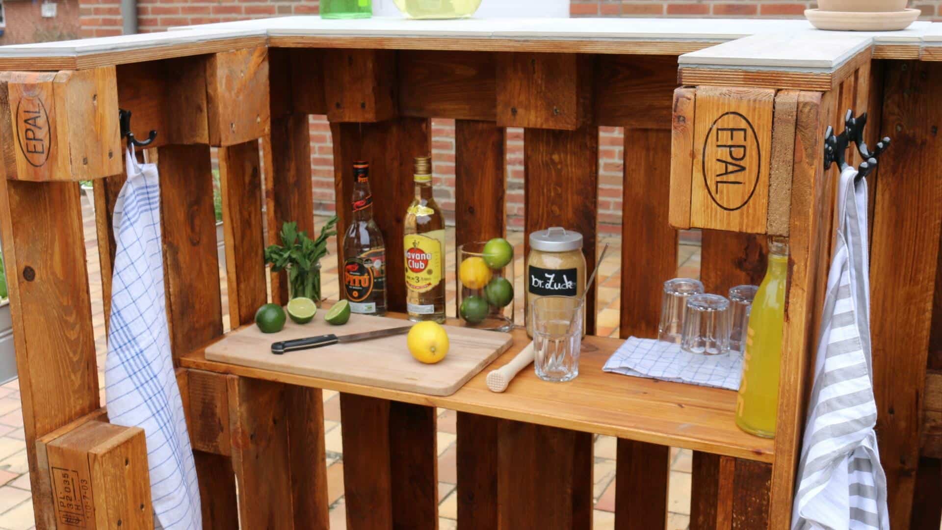 ᐅ Bar aus Paletten selber bauen & kaufen Palettenbar