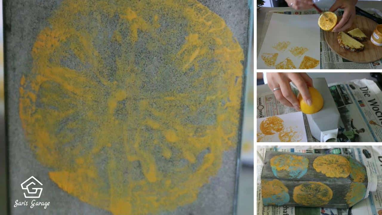 Lampe aus Beton stempel technik