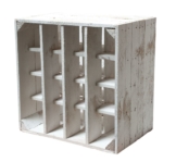 Flaschenregal-weiss-shabby chic-Holzkisten Weinregal