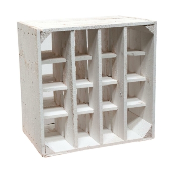 Flaschenregal-weiss-shabby chic-Holzkisten Weinregal