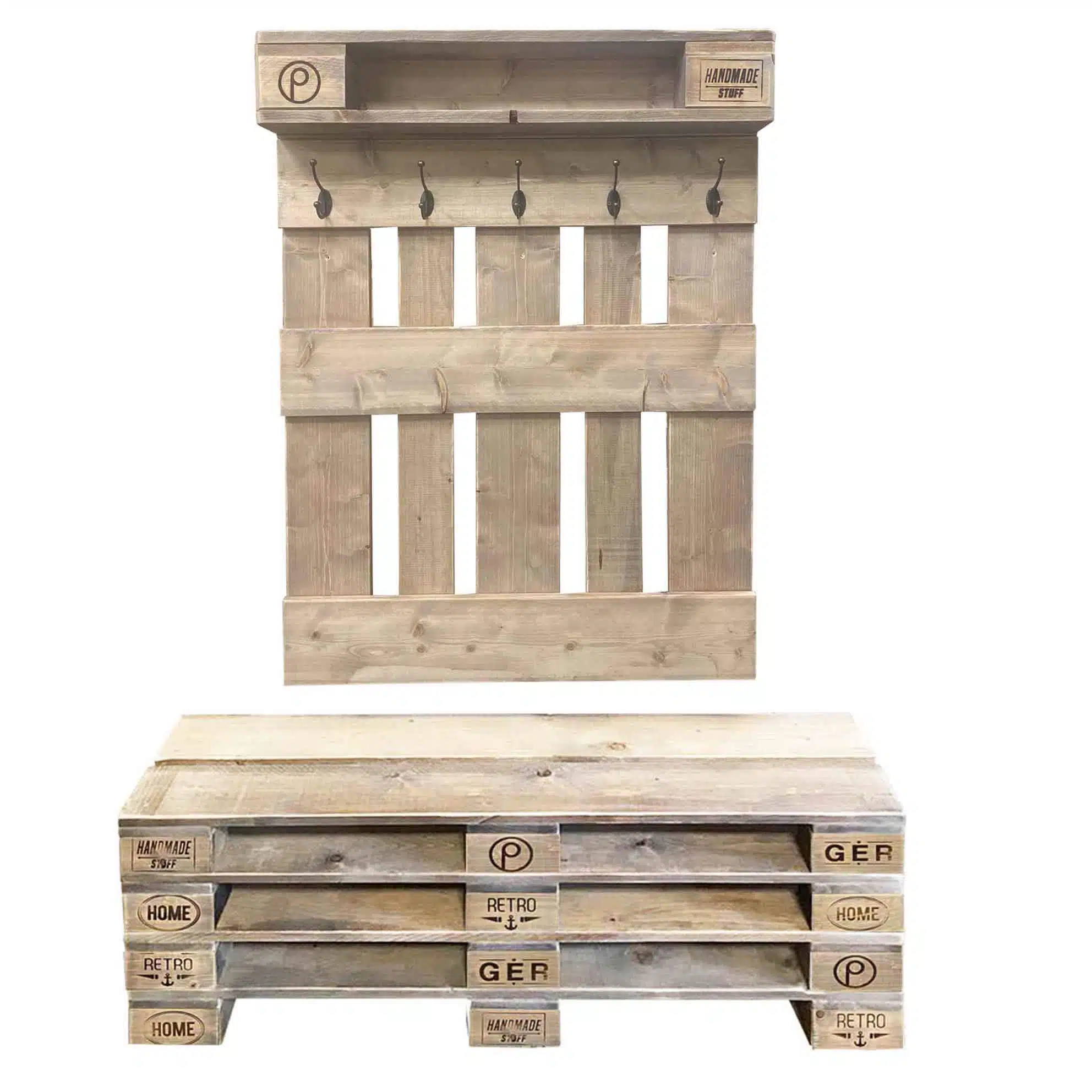 ᐅᐅ Garderobe & Schuhregal aus Paletten - Holz