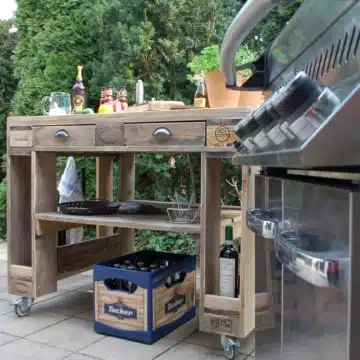 Grilltisch aus Paletten Premium Stone Palettenmoebel