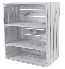 Holzkiste Regalkiste Shabby White
