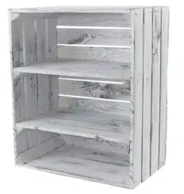 Holzkiste Regalkiste Shabby White