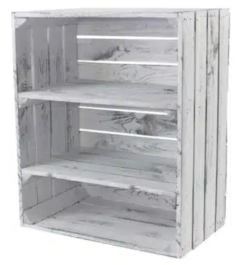 Holzkiste Regalkiste Shabby White