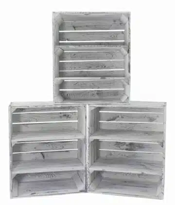 Holzkiste Regalkiste Shabby White