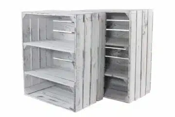 Holzkiste Regalkiste Shabby White