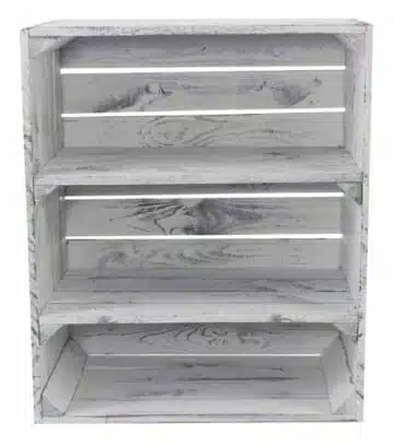 Holzkiste Regalkiste Shabby White