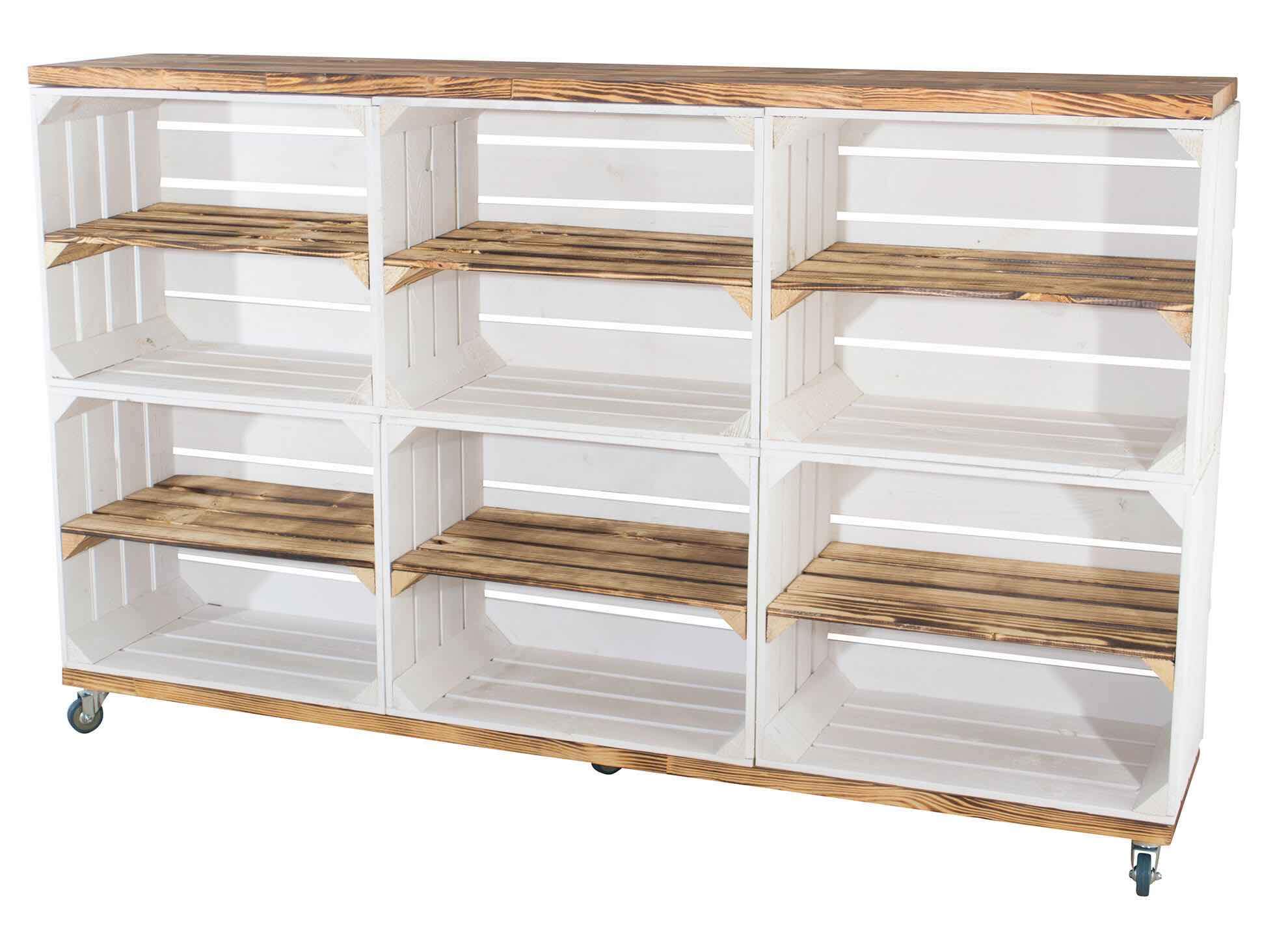 ᐅᐅ Holzkisten Kommode in weiß