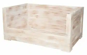 Hundesofa aus Holz mit Kissen