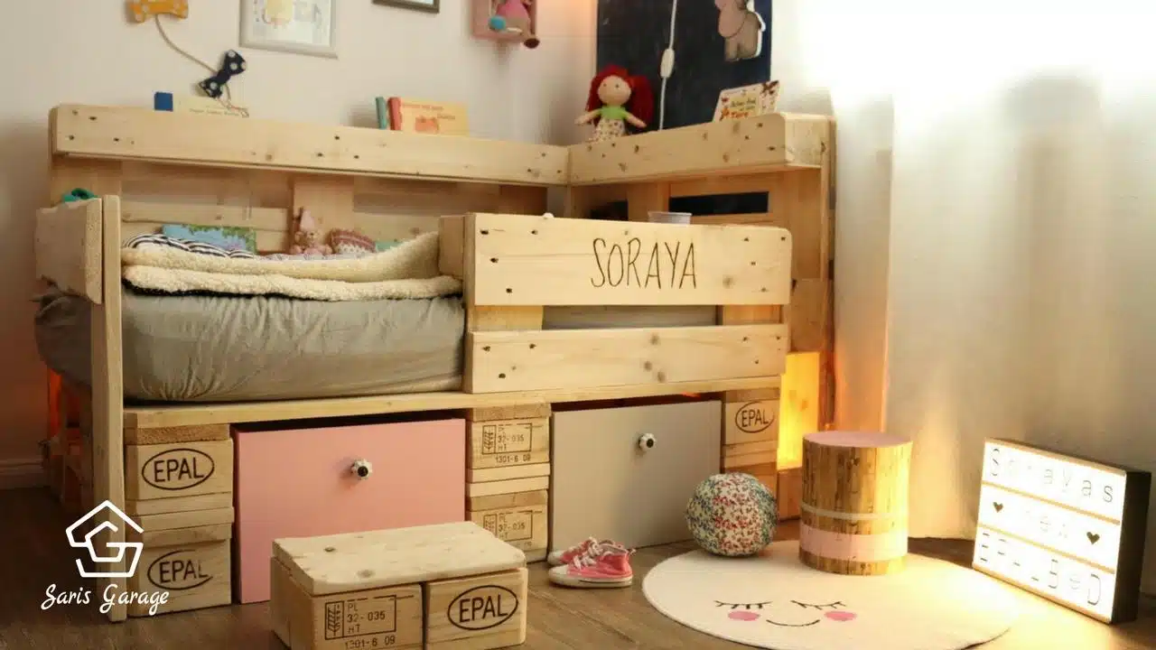 Kinderbett aus Europaletten selber bauen -10