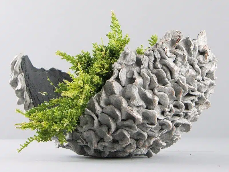 knetbeton vase gestalten
