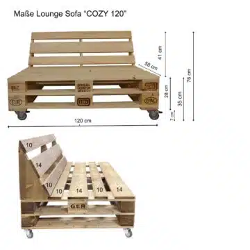 Lounge Sofa Modul aus Europaletten Palettemoebel