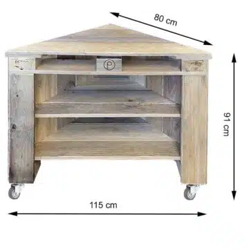 Paletten Grilltisch Eckmodul