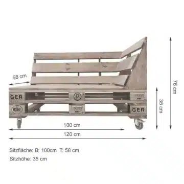 Palettenlounge Eckmodul