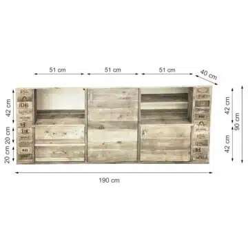 Palettenmöbel Highboard Kommode