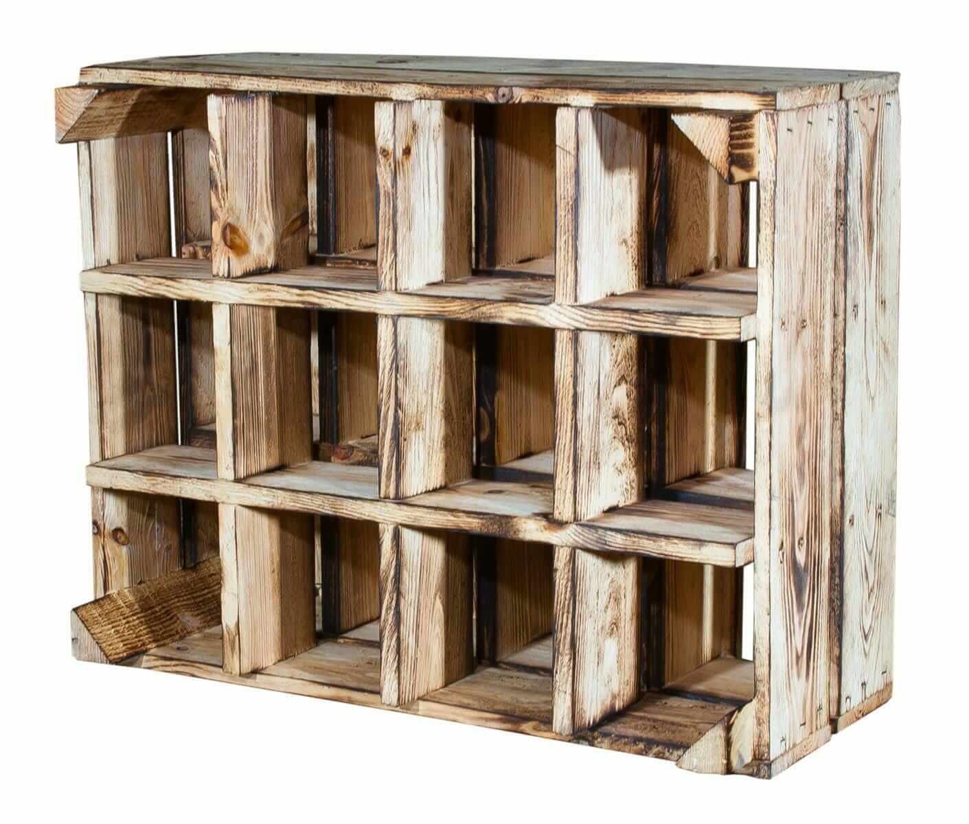 ᐅ Weinkisten Regal - Weinflaschenregal geflammt