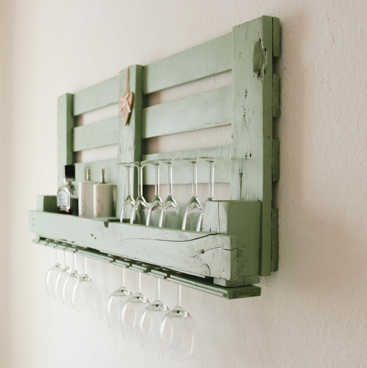 Weinregal aus Paletten DIY Upcycling Anleitung zum selber bauen 2017