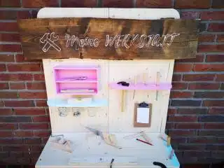 Werkbank kinder selber bauen diy