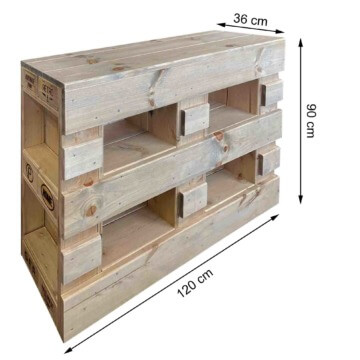 ᐅᐅ Paletten Bar mit LED & Fernbedienung | Europaletten Möbel Shop