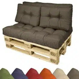 Europaletten-Kissen wählbar mit Auflage -  120x40x10-20 cm - verschiedene Farben auswählbar