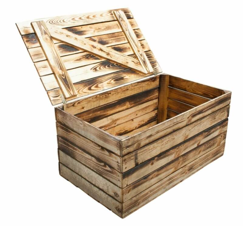 Spannende Holzkiste Mit Deckel 100x50x50 Bild