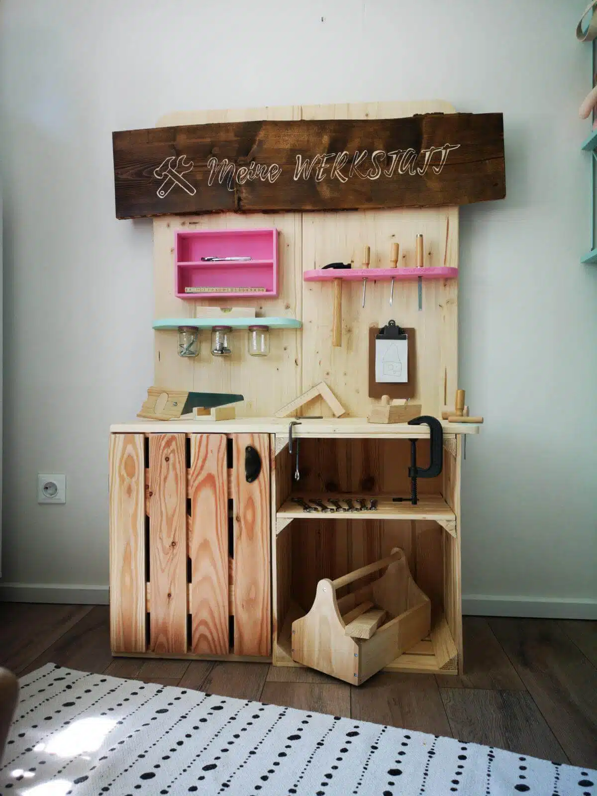 kinderwerkbank aus holz diy anleitung