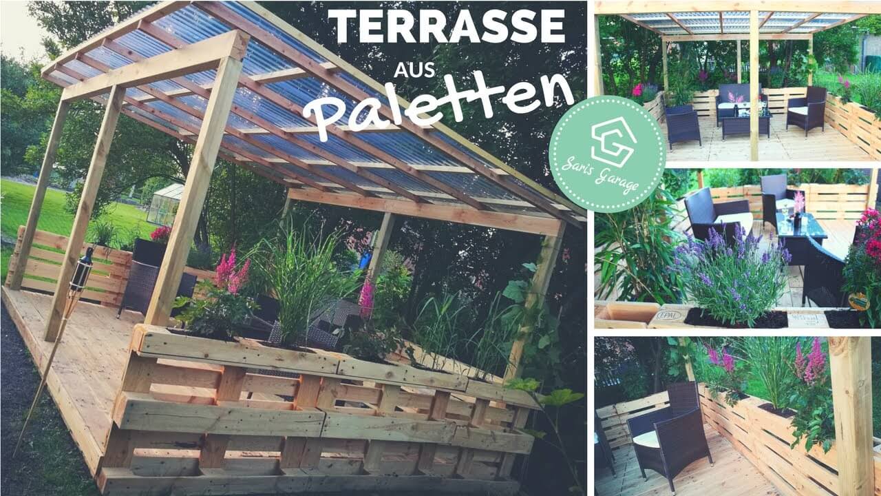 ᐅ Terrasse aus Paletten selber bauen | Palettenmöbel DIY