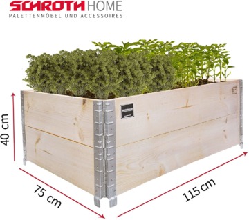 Garronda 3 Holzaufsatzrahmen Für Palette 120/40 Natural