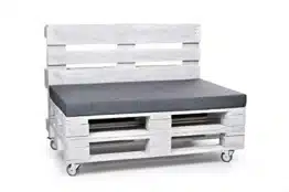 Set mit Ecklehnen - Palettenauflage - Sitzkissen - Set frei wählbar - grau