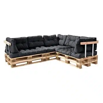 Set Palettenkissen - Sitzpolster + Rückenkissen für Palettenmöbel-2
