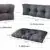 sunnypillow palettenkissen outdoor set anthrazit grau